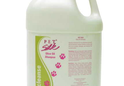 Pet Silk Olive Oil Shampoo – Nourishing Moisturizing Formula with Proteins, Concentrate 1:16, 3.8L