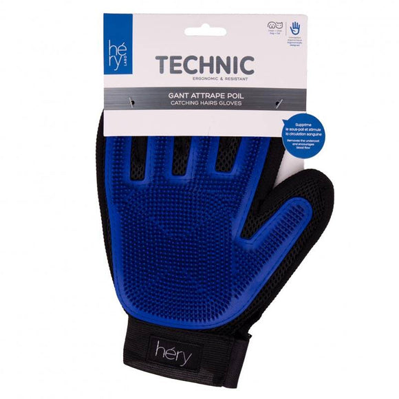 Hery Grooming Glove – Flexible Brushing Mitt with Soft Silicone Tips for Effective Hair Removal