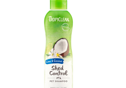 Tropiclean Lime & Coconut Shampoo with Omega 3 & 6 – Reduces Shedding, 592ml