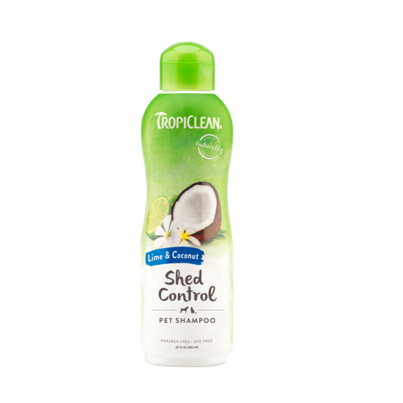 Tropiclean Lime & Coconut Shampoo with Omega 3 & 6 – Reduces Shedding, 592ml