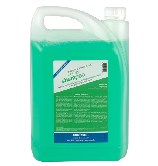 Show Tech Herbal Shampoo – Deep Cleansing Concentrate with Odor Removal, 5L Bottle