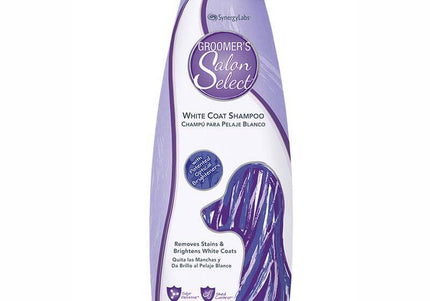 Groomer's Salon Select White Coat Shampoo – Brightening Formula, 544ml, Gentle Cleansing for Light-Colored Fur