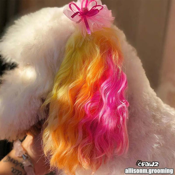 OPawz Semi-Permanent Pet Hair Dye Flash Yellow – Vibrant Long-Lasting Color Cream, 150g Tube