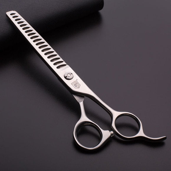 Jargem Single-Sided Thinning Shears 7 Inch – 21 Teeth, Precision Blending Tool
