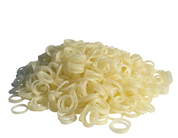 Show Tech Latex Rubber Bands – Colorless, 0.8cm Diameter, 1000 Pack, Durable and Flexible