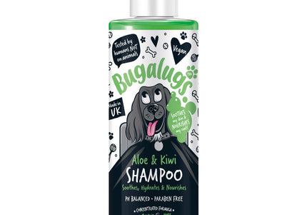 Bugalugs Aloe & Kiwi Shampoo – Soothing Moisturizing Concentrate, 1:10 Dilution, 250ml Bottle