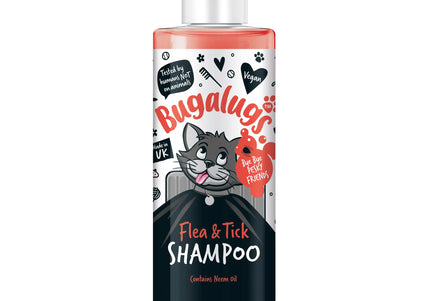 Bugalugs Flea & Tick Cat Shampoo – Neem Oil Formula, 250ml, Gentle Cleansing and Pest Protection