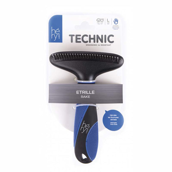 Hery Transverse Single-Row Grooming Comb – Stainless Steel Teeth, Ideal for Medium and Large Breeds