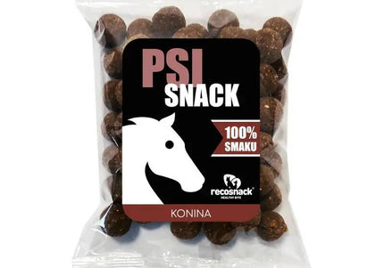 RecoSnack PsiSnack Tasty Horse Meat Balls – Soft Dog Delicacy, 500g Bucket