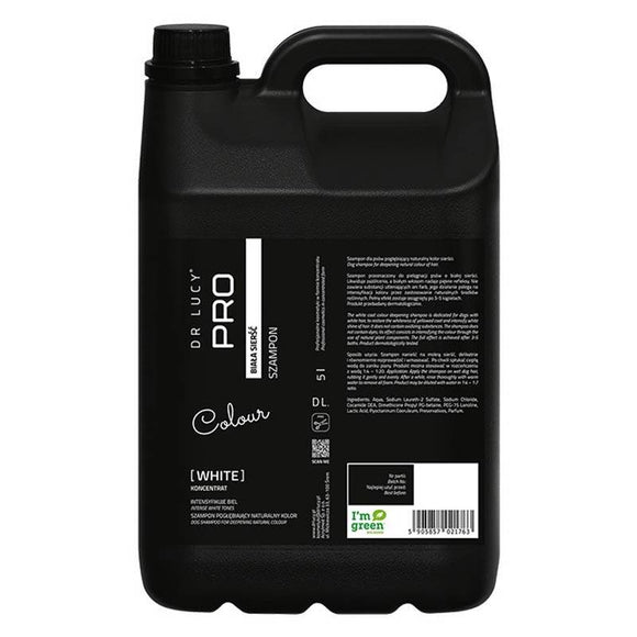 Dr. Lucy PRO White Shampoo – Brightening Formula for White and Light Fur, 250ml