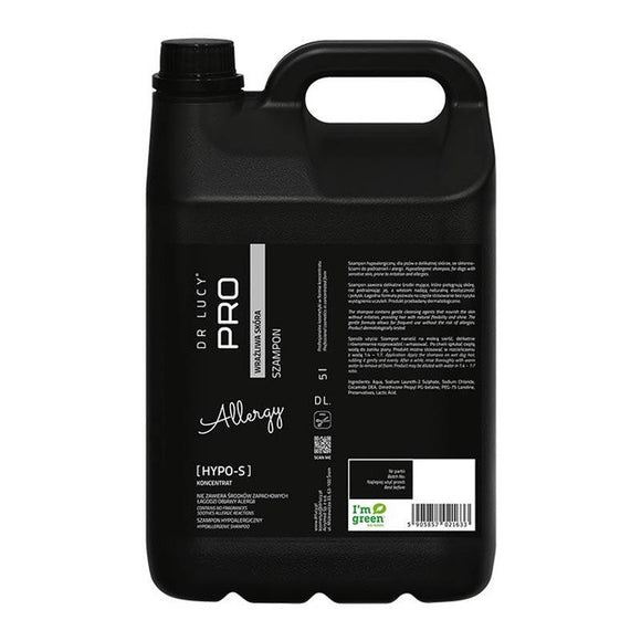 Dr. Lucy PRO Hypo S Hypoallergenic Shampoo 5L – Gentle Formula, Large Capacity