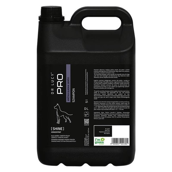 Dr. Lucy PRO Shine Nourishing Moisturizing Shampoo 1L – Gentle Formula for Short Coats