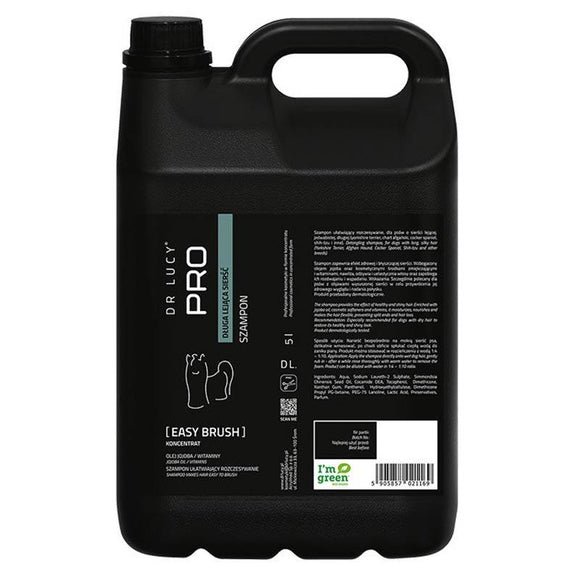 Dr. Lucy PRO Easy Brush Shampoo – 1L, Detangling Formula for Long Soft Hair, Gentle Care