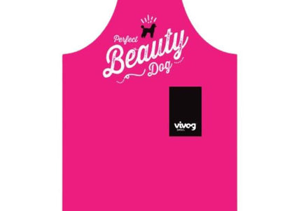 Vivog Perfect Beauty Dog Grooming Apron – Pink, Lightweight and Water-Resistant Design