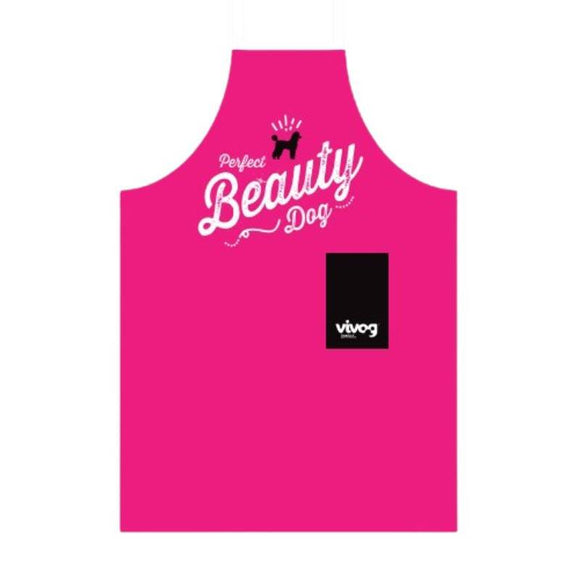 Vivog Perfect Beauty Dog Grooming Apron – Pink, Lightweight and Water-Resistant Design