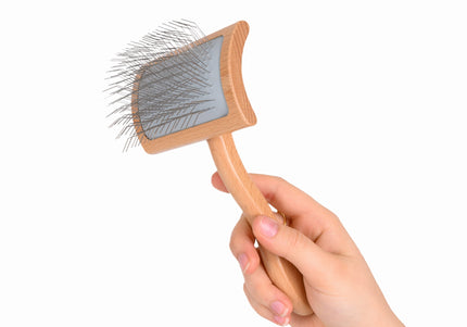 Russian Slicker S Poodle Brush – Medium-Hard Bristles, Small Size, Russian Comb Design