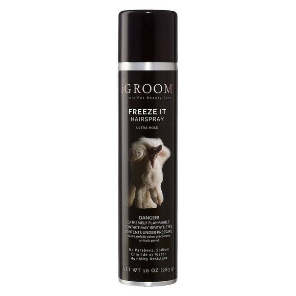 iGroom Freeze It Finishing Hairspray – Strong Hold, Fast-Drying Formula, 283g