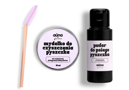 Auna Bright Eyes Care Set – Soap, Brush, and Powder for White Fur, Gentle Stain Removal