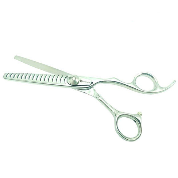 GroomStar Professional Chunker Scissors – 6" Half-Cutting Design with 16 Teeth, Precision Styling