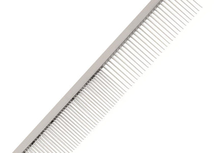 Hpp Metal Grooming Comb – Dual Tooth Spacing, 18.6cm, Durable Stainless Steel