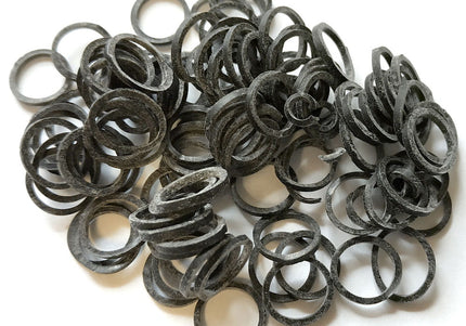 HPP Black Latex Rubber Bands – 0.8cm Diameter, Durable and Flexible, 100 Pack