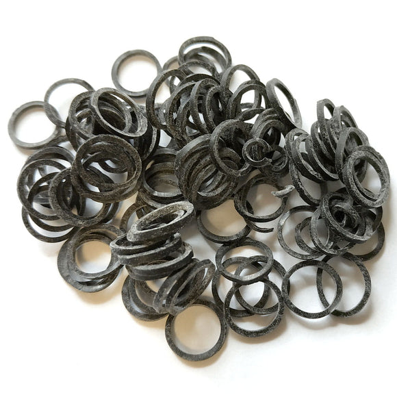 HPP Black Latex Rubber Bands – 0.8cm Diameter, Durable and Flexible, 100 Pack