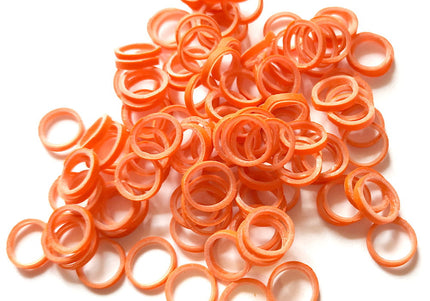 HPP Orange Latex Rubber Bands – 0.6 cm Diameter, Durable 100 Piece Pack