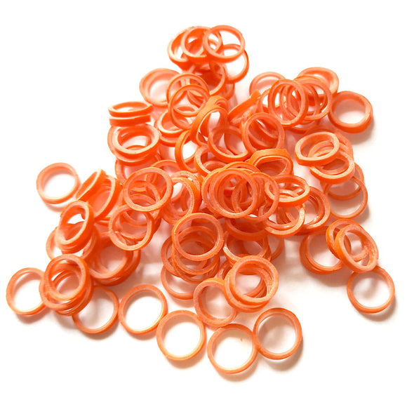 HPP Orange Latex Rubber Bands – 0.6 cm Diameter, Durable 100 Piece Pack