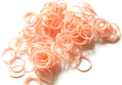 HPP Pink Latex Rubber Bands – 0.95cm Diameter, Durable Elastic Set, 100 Pieces