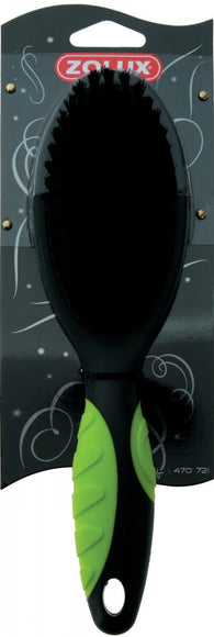 Zolux Plastic Grooming Brush – Soft Nylon Bristles, Large Size for Gentle Detangling