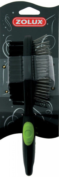 Zolux Double Grooming Brush Small – Dual-Sided Bristles, Compact Ergonomic Design