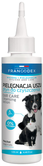 Francodex Ear Wash Solution 125ml – Gentle Cleansing Formula, Fast-Acting Odor Control