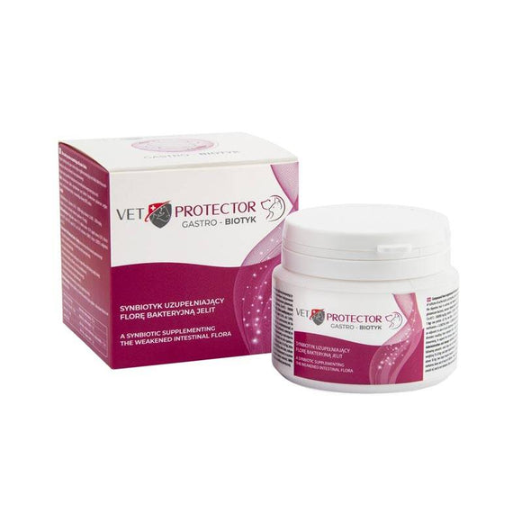 Vet Protector Gastro Biotyk Multibiotic Supplement – Supports Intestinal Flora Balance, 60g Powder
