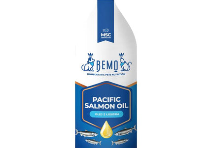 BEMO Pacific Salmon Oil – Pure Fish Oil with Delicate Taste and Aroma, 1L Bottle