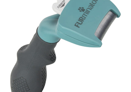 FURminator Short Hair Cat Deshedding Tool – S, 3.8cm Blade, FURejector Button, Ergonomic Design
