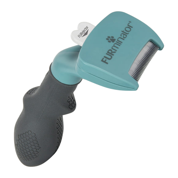 FURminator Short Hair Cat Deshedding Tool – S, 3.8cm Blade, FURejector Button, Ergonomic Design