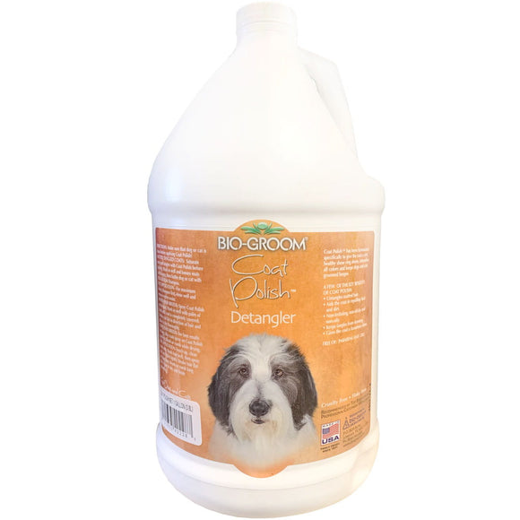 Bio-Groom Coat Polish Detangling Spray – Lightweight Shine Enhancer, 3.78 Liter Bottle
