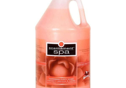 Best Shot Scentament Spa Caressing Puppy Wash – Hypoallergenic Shampoo, Mandarin Jasmine Honey Scent, 3.8L