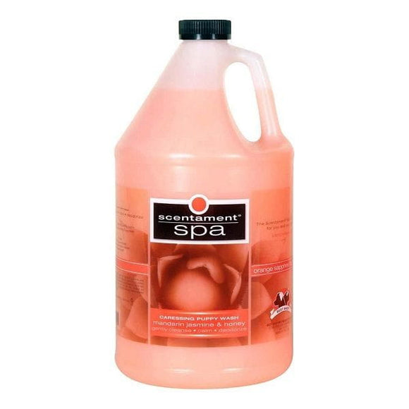 Best Shot Scentament Spa Caressing Puppy Wash – Hypoallergenic Shampoo, Mandarin Jasmine Honey Scent, 3.8L