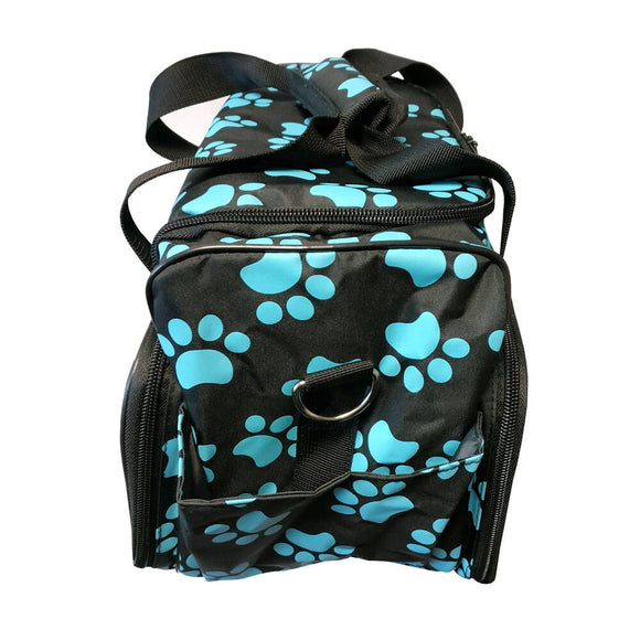 Wahl Grooming Accessories Bag – Black with Blue Paw Print, Durable Storage Solution