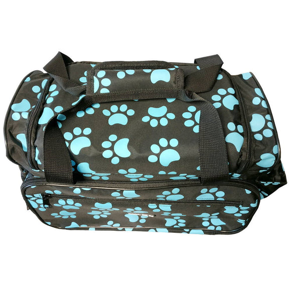 Wahl Grooming Accessories Bag – Black with Blue Paw Print, Durable Storage Solution