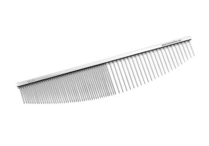 Tauro Pro Line Half-Round Grooming Comb – Mixed 69 Pins, 16.5cm, Ergonomic Design