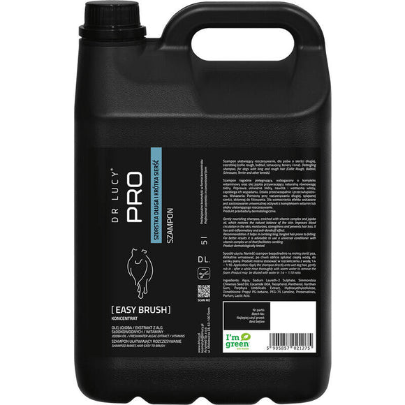 Dr. Lucy PRO Easy Brush Shampoo – 5L, Detangling Formula for Long or Rough Hair, Professional Use
