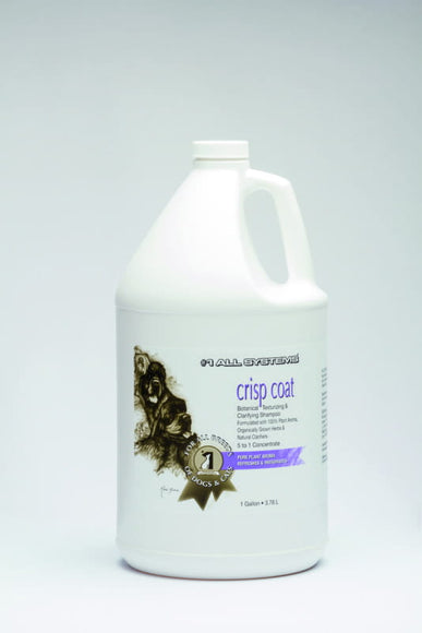 1 All Systems Crisp Coat Botanical Shampoo – Enhances Texture of Rough and Hard Hair, 3.78L