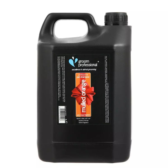 Groom Professional Mulled Orange Shampoo – Orange and Cinnamon Scent, 4L, Suitable All Coat Types