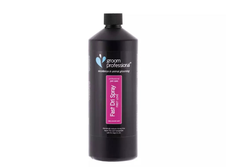 Groom Professional Fast Dri Spray First Love – Quick-Drying Formula, 1L, Reduces Grooming Time