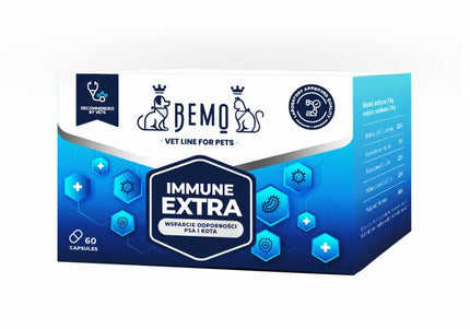 BEMO VetLine Immune Extra – Beta-Glucan Supplement, 60 Capsules, Immune Support Formula