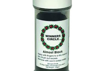 Winners Circle Almost Black Chalk Powder – Intense Black Coloring Formula, 100g Jar