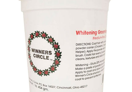 Winners Circle Whitening Grooming Powder – Medium-Fine Coat, Gentle Formula, 454g