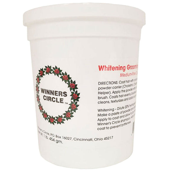 Winners Circle Whitening Grooming Powder – Medium-Fine Coat, Gentle Formula, 454g